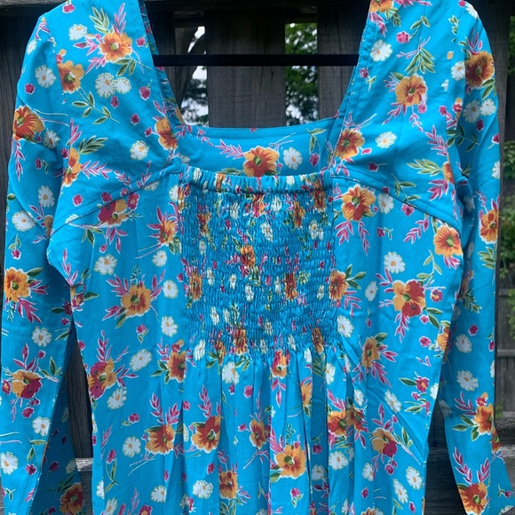 Deadstock Vintage Boho Prairie Cottage Peasant Dress - Picture 6 of 8